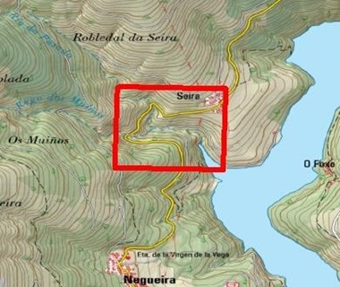Imagen Localización de la actuación en el río Da Pasada en Seira