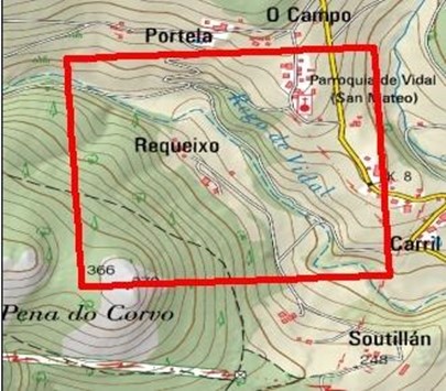Imagen Localización de la actuación en el rego Vidal en Requixo
