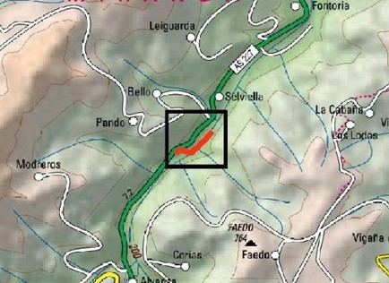 Imagen Localización de la actuación en el río Pigüeña en Silviella