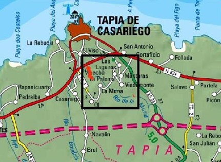 Imagen Localización de la actuación en el río de La Muria en La Muria