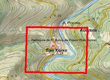 Imagen Localización de la actuación en el río Survial Do Couso en San Xurxo