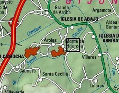 Imagen Localización de las actuaciones en el arroyo de La Vega en La Camocha