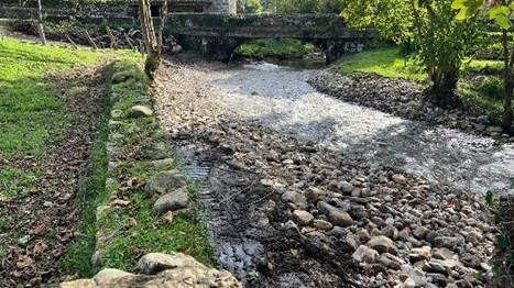Imagen 5. Eliminación del azud del río Tendi, en Piloña (Asturias)
