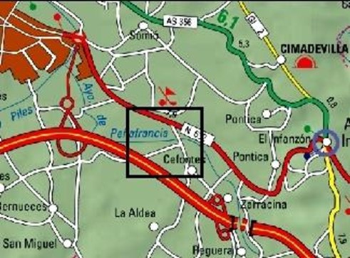 Imagen Localización de la actuación en los arroyos Peñafancia y Santurio en el Jardín Botánico