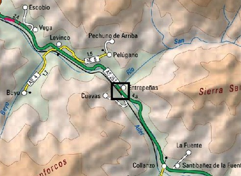 Imagen Localización de la actuación en el río Aller en Entrepeñas