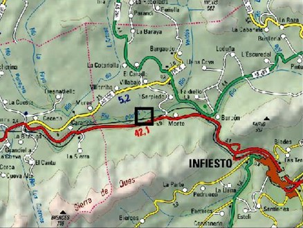 Imagen Localización de las actuaciones en el río Piloña en La Devesa