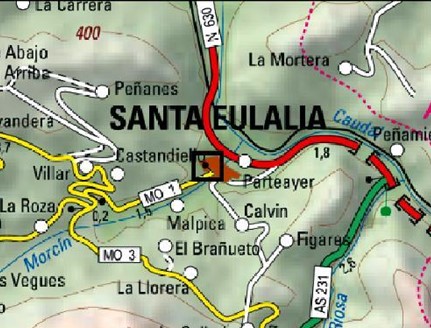 Imagen Localización de las actuaciones en el reguero Somorcín en Santa Eulalia