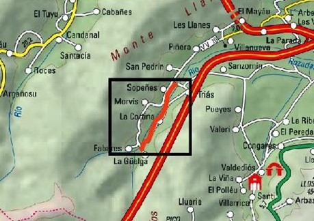 Imagen Localización de la actuación en el río La Cueva en Rozaes