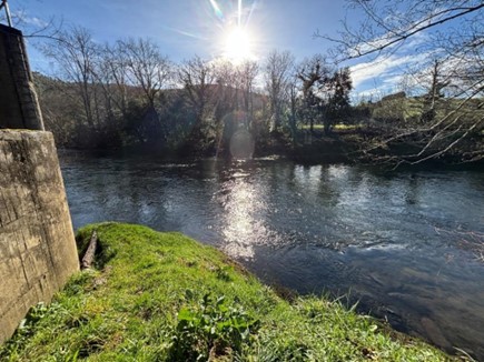 Imagen Ubicación de la nueva estructura de aforo en el río Asón