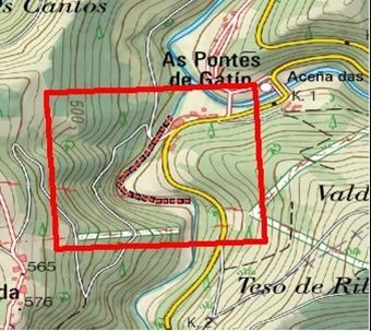 Imagen Localización de la actuación en el río Cervantes en As Pontes de Gatín