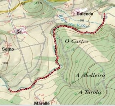 Imagen Localización de la actuación en el río Grande en Marelle