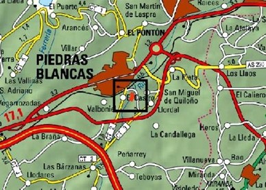 Imagen Localización de la actuación en el río Raíces en Peruyera