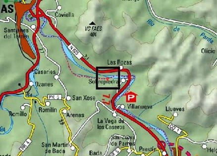 Imagen Localización de la actuación en el río Sella en Sobrepiedra