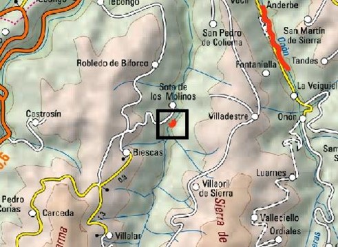 Imagen Localización de la actuación en el río Antrago en Soto de los Molinos