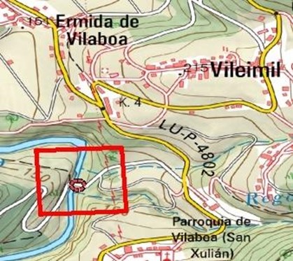 Imagen Localización de la actuación en el río Eo en Puente Fondón
