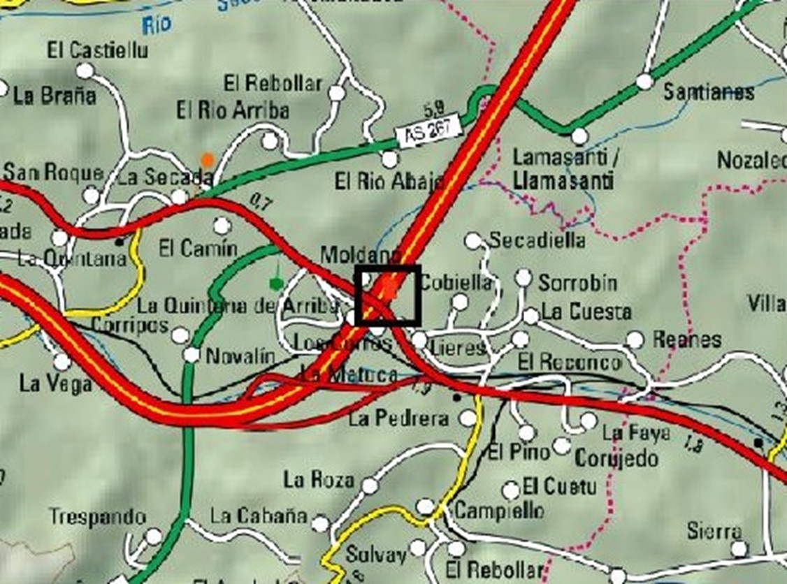 Imagen Localización de la actuación en el río Nora en Feleches (rural)