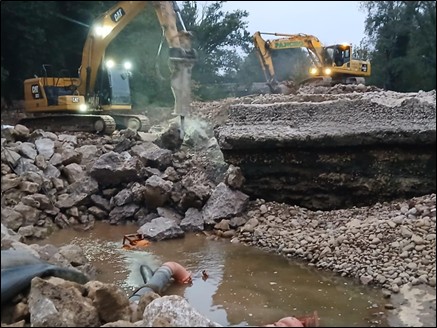 Imagen Demolición y retirada del antiguo azud