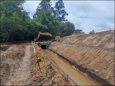 Imagen Trabajos de desvío del cauce del río Saja