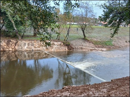 Imagen Vista de la nueva estructura de aforos en el río Saja