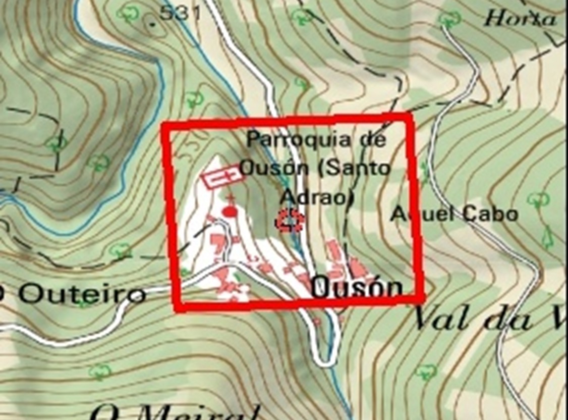 Imagen Localización de la actuación en el río Valdetablas en Ousón