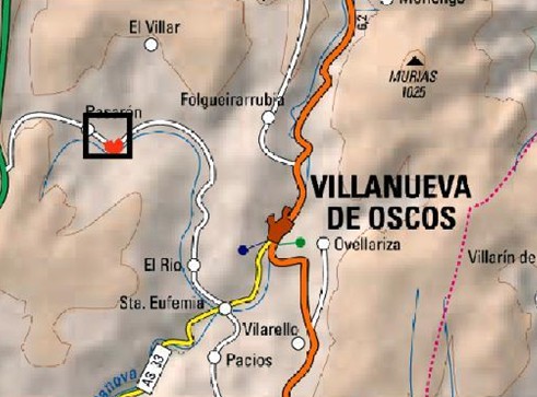 Imagen Localización de la actuación en el Barranco Ouroso en Pasarón