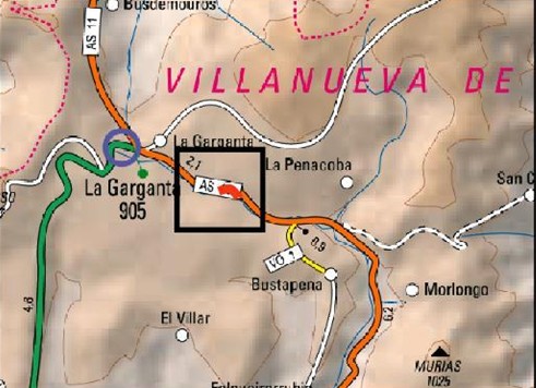 Imagen Localización de la actuación en el arroyo Villanueva en La Garganta