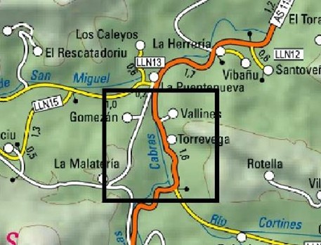 Imagen Localización de las actuaciones en el río Bedón o de las Cabras