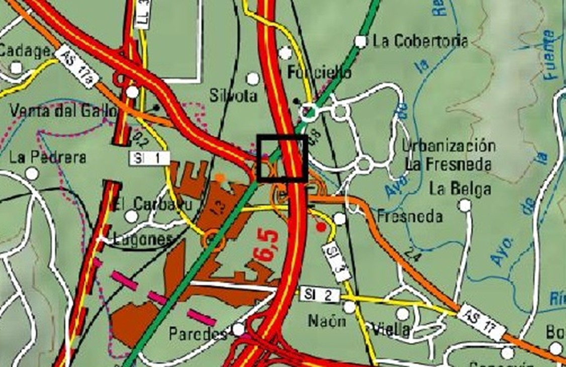 Imagen Localización de la actuación en el río Noreña en La Fresneda-Lugones