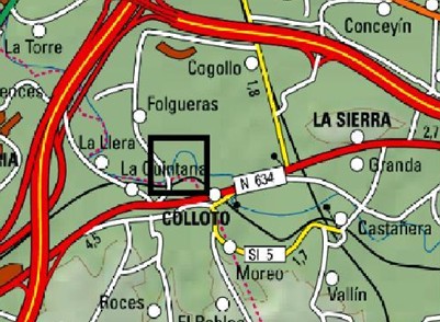 Imagen Localización de la actuación en el río Nora en Les Folgueres