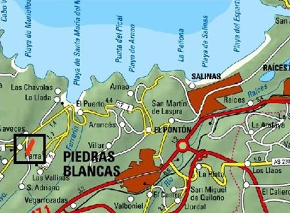 Imagen Localización de la actuación en el arroyo Fontaniella en Naveces