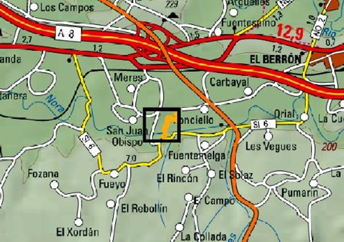 Imagen Localización de la actuación en el arroyo innominado de San Juan Obispo