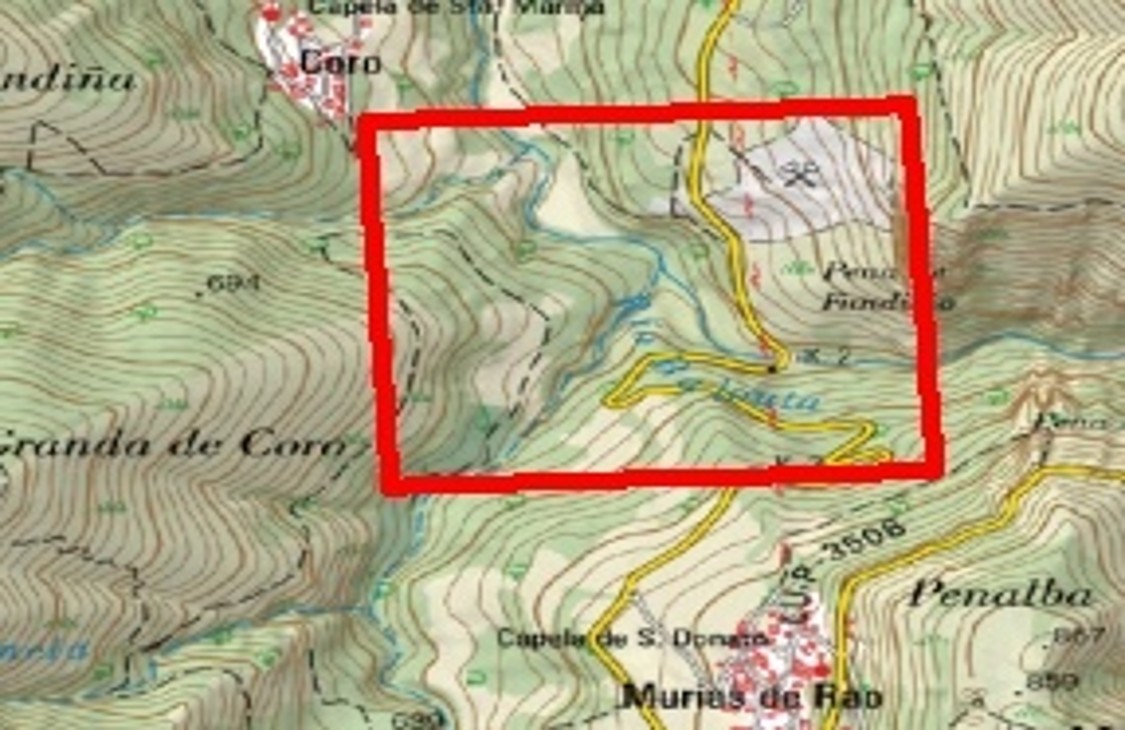 Imagen Localización de la actuación en el río Balouta en Murias