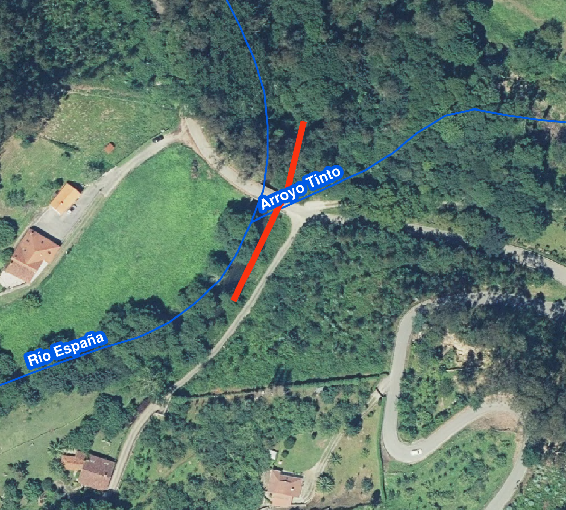 Imagen Localización de la actuación - río España en Vega