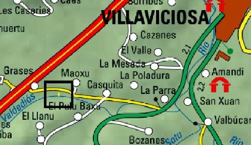 Imagen Localización de la actuación en el río Valdediós en el Monasterio de Valdediós