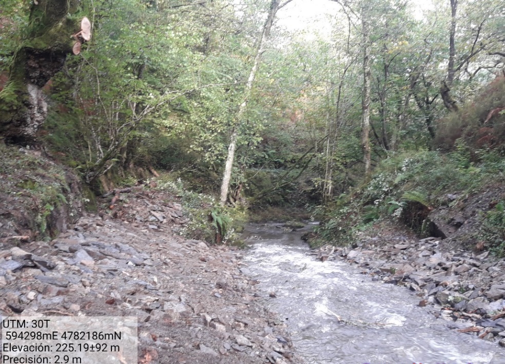 Imagen Demolición del azud en la regata Itzazola en Goizueta (despúes de la actuación)