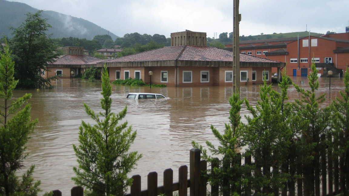 Llanura de inundación ocupada por construcciones